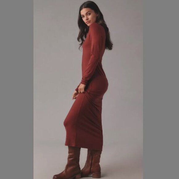 NWT Reformation Tommie Knit Maxi Dress Chianti/Wine Medium - Picture 4 of 15
